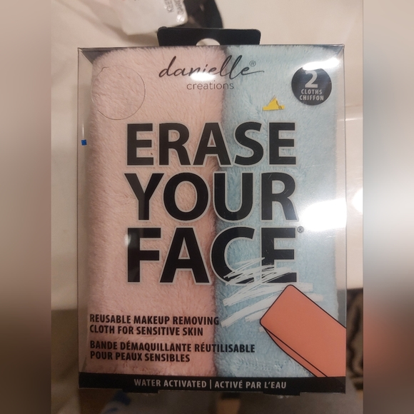 Danielle Creations Erase YourFace 2 Pack Cloth NWT IN BOX Pink/Blue - Picture 5 of 6